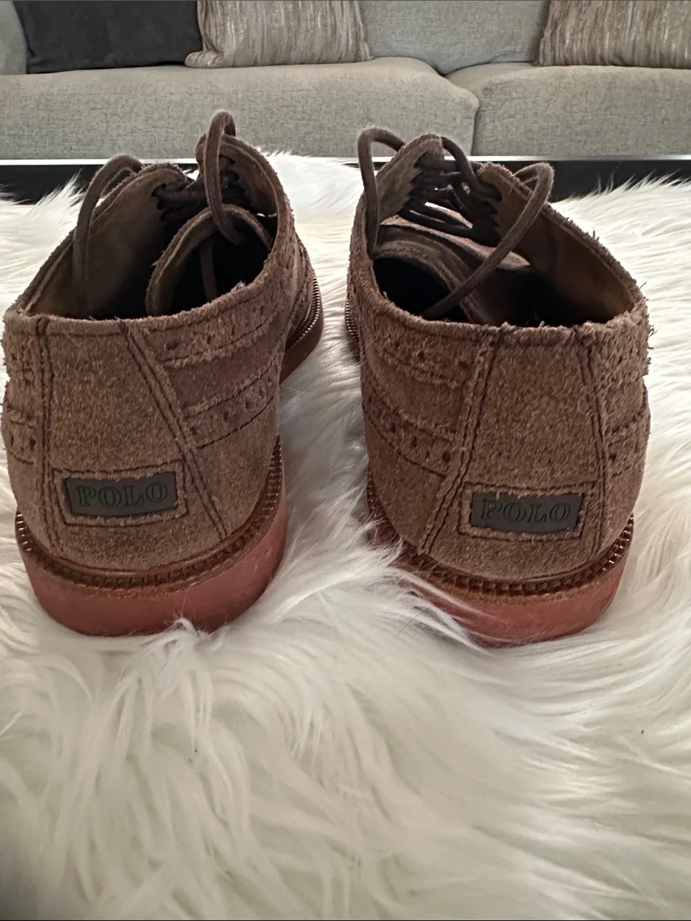 Polo by Ralph Lauren Brown Suede Wingtip Derbys